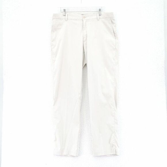 Nike Golf Dri-Fit Tour Performance Golf Pants Cream Flat‎ Front Mid Rise 36 / 32 - Picture 1 of 7